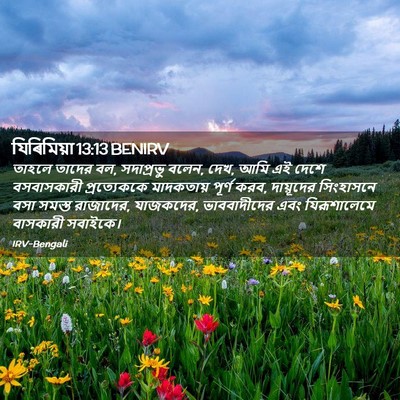 Picture 02 - যিৰিমিয়া 13:13 BENIRV - তাহলে তাদের বল, - Bible Verse Picture