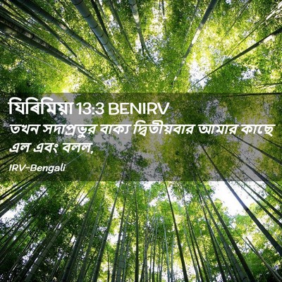 Picture 02 - যিৰিমিয়া 13:3 BENIRV - তখন সদাপ্রভুর - Bible Verse Picture
