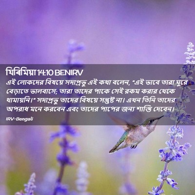 Picture 02 - যিৰিমিয়া 14:10 BENIRV - এই লোকদের বিষয়ে - Bible Verse Picture