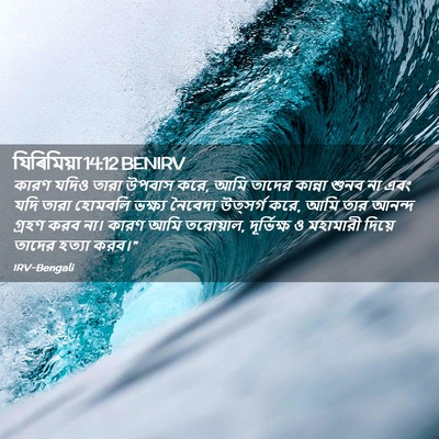 Picture 02 - যিৰিমিয়া 14:12 BENIRV - কারণ যদিও তারা - Bible Verse Picture