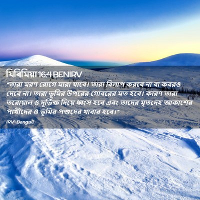 Picture 02 - যিৰিমিয়া 16:4 BENIRV - “তারা মরণ রোগে - Bible Verse Picture