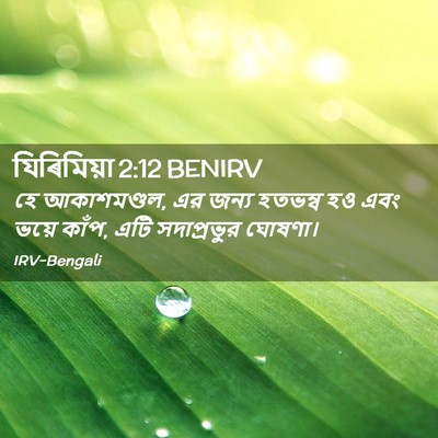 Picture 02 - যিৰিমিয়া 2:12 BENIRV - হে আকাশমণ্ডল, এর - Bible Verse Picture