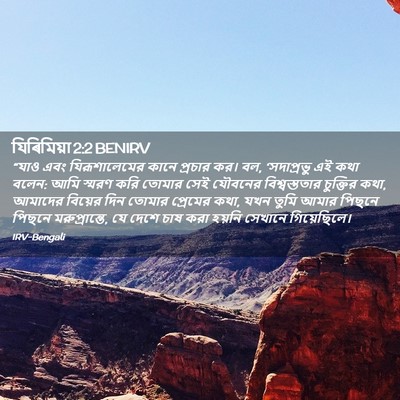 Picture 02 - যিৰিমিয়া 2:2 BENIRV - “যাও এবং - Bible Verse Picture