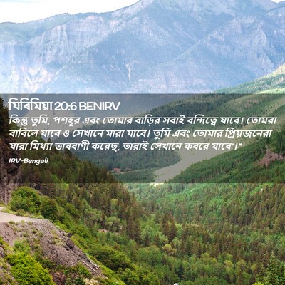 Picture 02 - যিৰিমিয়া 20:6 BENIRV - কিন্তু তুমি, পশহূর - Bible Verse Picture