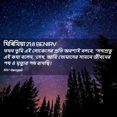 Picture 02 - যিৰিমিয়া 21:8 BENIRV - তখন তুমি এই - Bible Verse Picture