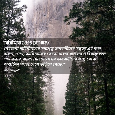 Picture 02 - যিৰিমিয়া 23:15 BENIRV - সেইজন্য - Bible Verse Picture