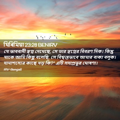 Picture 02 - যিৰিমিয়া 23:28 BENIRV - যে ভাববাদী স্বপ্ন - Bible Verse Picture