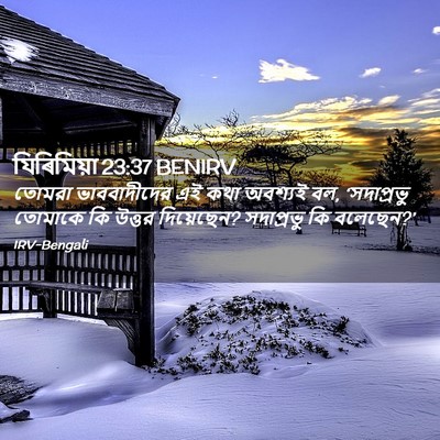 Picture 02 - যিৰিমিয়া 23:37 BENIRV - তোমরা ভাববাদীদের - Bible Verse Picture