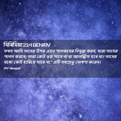 Picture 02 - যিৰিমিয়া 23:4 BENIRV - তখন আমি তাদের উপর - Bible Verse Picture