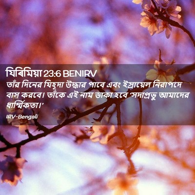 Picture 02 - যিৰিমিয়া 23:6 BENIRV - তাঁর দিনের যিহূদা - Bible Verse Picture