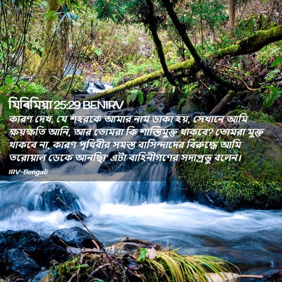 Picture 02 - যিৰিমিয়া 25:29 BENIRV - কারণ দেখ, যে শহরকে - Bible Verse Picture