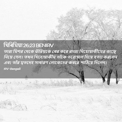Picture 02 - যিৰিমিয়া 26:23 BENIRV - তারা মিশর থেকে - Bible Verse Picture