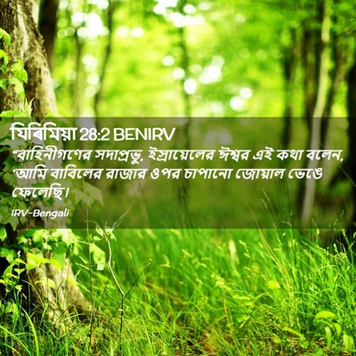 Picture 02 - যিৰিমিয়া 28:2 BENIRV - “বাহিনীগণের - Bible Verse Picture