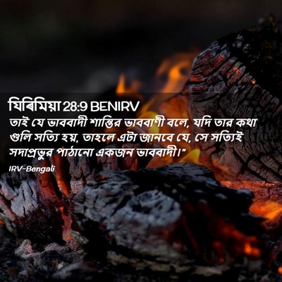 Picture 02 - যিৰিমিয়া 28:9 BENIRV - তাই যে ভাববাদী - Bible Verse Picture