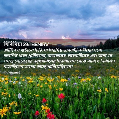 Picture 02 - যিৰিমিয়া 29:1 BENIRV - এটিই হল গুটানো - Bible Verse Picture