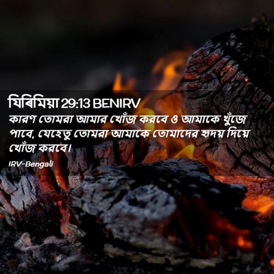 Picture 02 - যিৰিমিয়া 29:13 BENIRV - কারণ তোমরা আমার - Bible Verse Picture