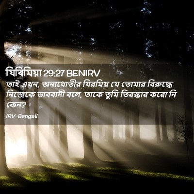 Picture 02 - যিৰিমিয়া 29:27 BENIRV - তাই এখন, অনাথোতীর - Bible Verse Picture