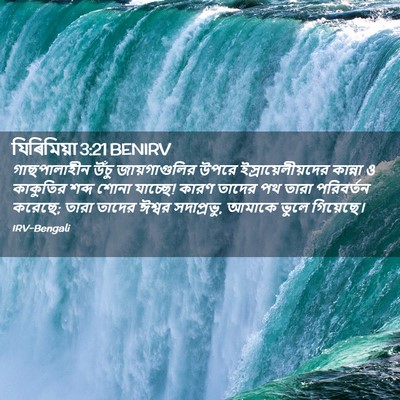 Picture 02 - যিৰিমিয়া 3:21 BENIRV - গাছপালাহীন উঁচু - Bible Verse Picture