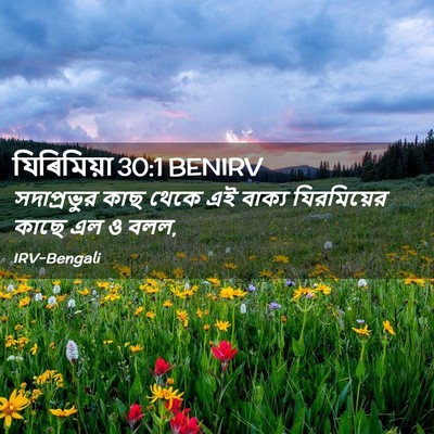 Picture 02 - যিৰিমিয়া 30:1 BENIRV - সদাপ্রভুর কাছ - Bible Verse Picture