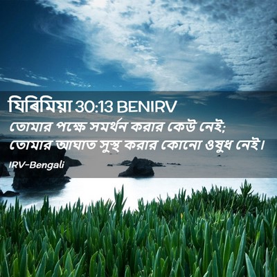 Picture 02 - যিৰিমিয়া 30:13 BENIRV - তোমার পক্ষে - Bible Verse Picture