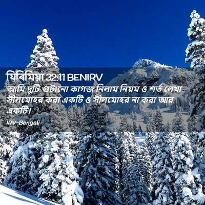 Picture 02 - যিৰিমিয়া 32:11 BENIRV - আমি দুটি গুটানো - Bible Verse Picture