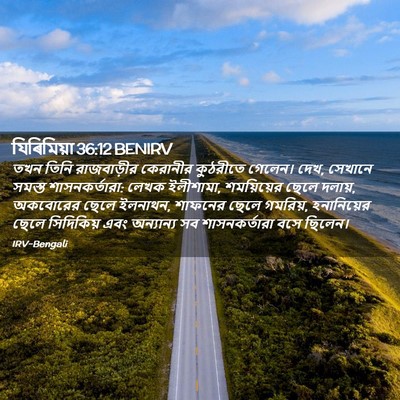 Picture 02 - যিৰিমিয়া 36:12 BENIRV - তখন তিনি - Bible Verse Picture