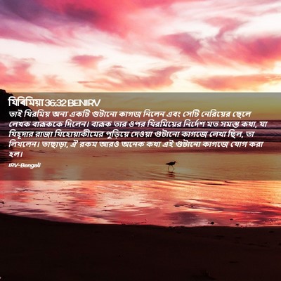 Picture 02 - যিৰিমিয়া 36:32 BENIRV - তাই যিরমিয় অন্য - Bible Verse Picture
