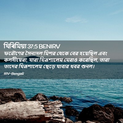 Picture 02 - যিৰিমিয়া 37:5 BENIRV - ফরৌণের সৈন্যদল - Bible Verse Picture
