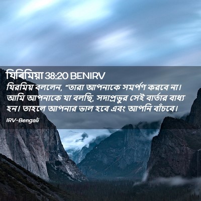 Picture 02 - যিৰিমিয়া 38:20 BENIRV - যিরমিয় বললেন, - Bible Verse Picture