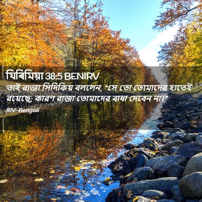 Picture 02 - যিৰিমিয়া 38:5 BENIRV - তাই রাজা সিদিকিয় - Bible Verse Picture