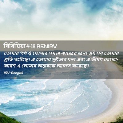 Picture 02 - যিৰিমিয়া 4:18 BENIRV - তোমার পথ ও তোমার - Bible Verse Picture