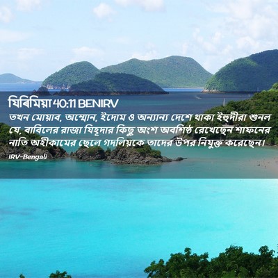 Picture 02 - যিৰিমিয়া 40:11 BENIRV - তখন মোয়াব, অম্মোন, - Bible Verse Picture