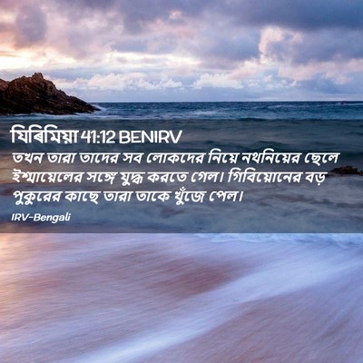 Picture 02 - যিৰিমিয়া 41:12 BENIRV - তখন তারা তাদের সব - Bible Verse Picture
