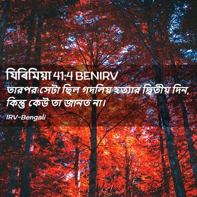 Picture 02 - যিৰিমিয়া 41:4 BENIRV - তারপর সেটা ছিল - Bible Verse Picture