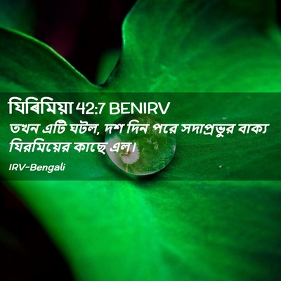 Picture 02 - যিৰিমিয়া 42:7 BENIRV - তখন এটি ঘটল, দশ দিন - Bible Verse Picture