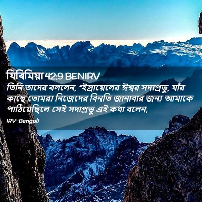 Picture 02 - যিৰিমিয়া 42:9 BENIRV - তিনি তাদের বললেন, - Bible Verse Picture
