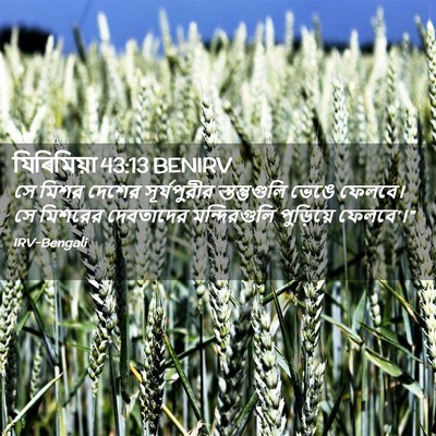 Picture 02 - যিৰিমিয়া 43:13 BENIRV - সে মিশর দেশের - Bible Verse Picture