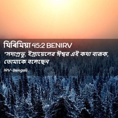 Picture 02 - যিৰিমিয়া 45:2 BENIRV - “সদাপ্রভু, - Bible Verse Picture