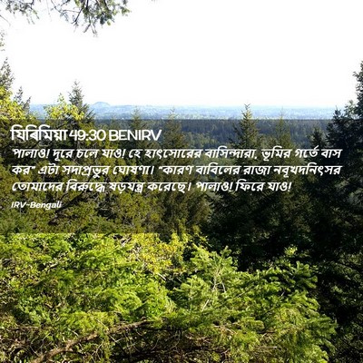 Picture 02 - যিৰিমিয়া 49:30 BENIRV - পালাও! দূরে চলে - Bible Verse Picture