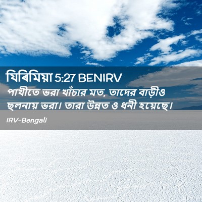 Picture 02 - যিৰিমিয়া 5:27 BENIRV - পাখীতে ভরা খাঁচার - Bible Verse Picture