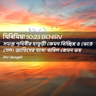 Picture 02 - যিৰিমিয়া 50:23 BENIRV - সমস্ত পৃথিবীর - Bible Verse Picture