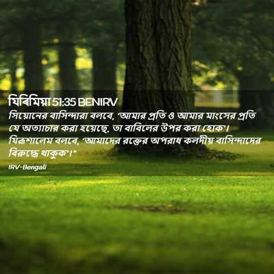 Picture 02 - যিৰিমিয়া 51:35 BENIRV - সিয়োনের - Bible Verse Picture