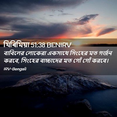 Picture 02 - যিৰিমিয়া 51:38 BENIRV - বাবিলের লোকেরা - Bible Verse Picture
