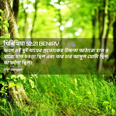 Picture 02 - যিৰিমিয়া 52:21 BENIRV - ফলে ওই দুই থামের - Bible Verse Picture