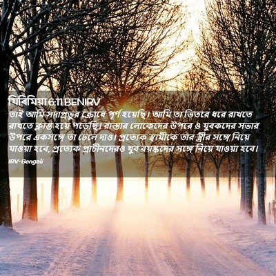 Picture 02 - যিৰিমিয়া 6:11 BENIRV - তাই আমি সদাপ্রভুর - Bible Verse Picture
