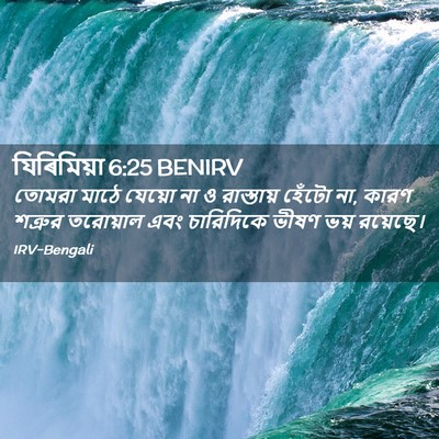 Picture 02 - যিৰিমিয়া 6:25 BENIRV - তোমরা মাঠে যেয়ো - Bible Verse Picture
