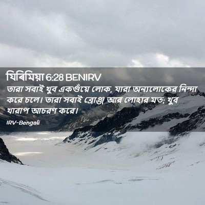 Picture 02 - যিৰিমিয়া 6:28 BENIRV - তারা সবাই খুব - Bible Verse Picture