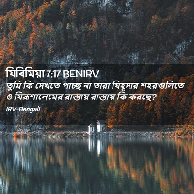 Picture 02 - যিৰিমিয়া 7:17 BENIRV - তুমি কি দেখতে - Bible Verse Picture