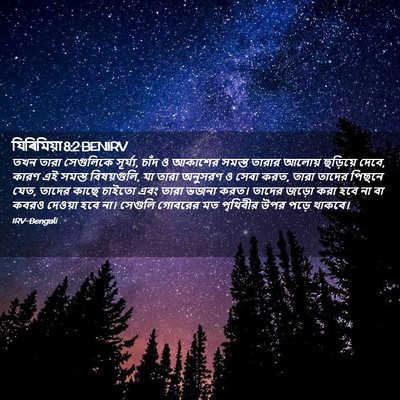 Picture 02 - যিৰিমিয়া 8:2 BENIRV - তখন তারা সেগুলিকে - Bible Verse Picture