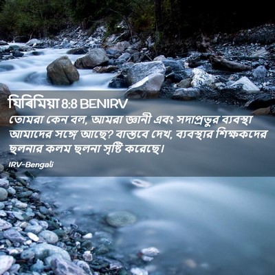 Picture 02 - যিৰিমিয়া 8:8 BENIRV - তোমরা কেন বল, আমরা - Bible Verse Picture